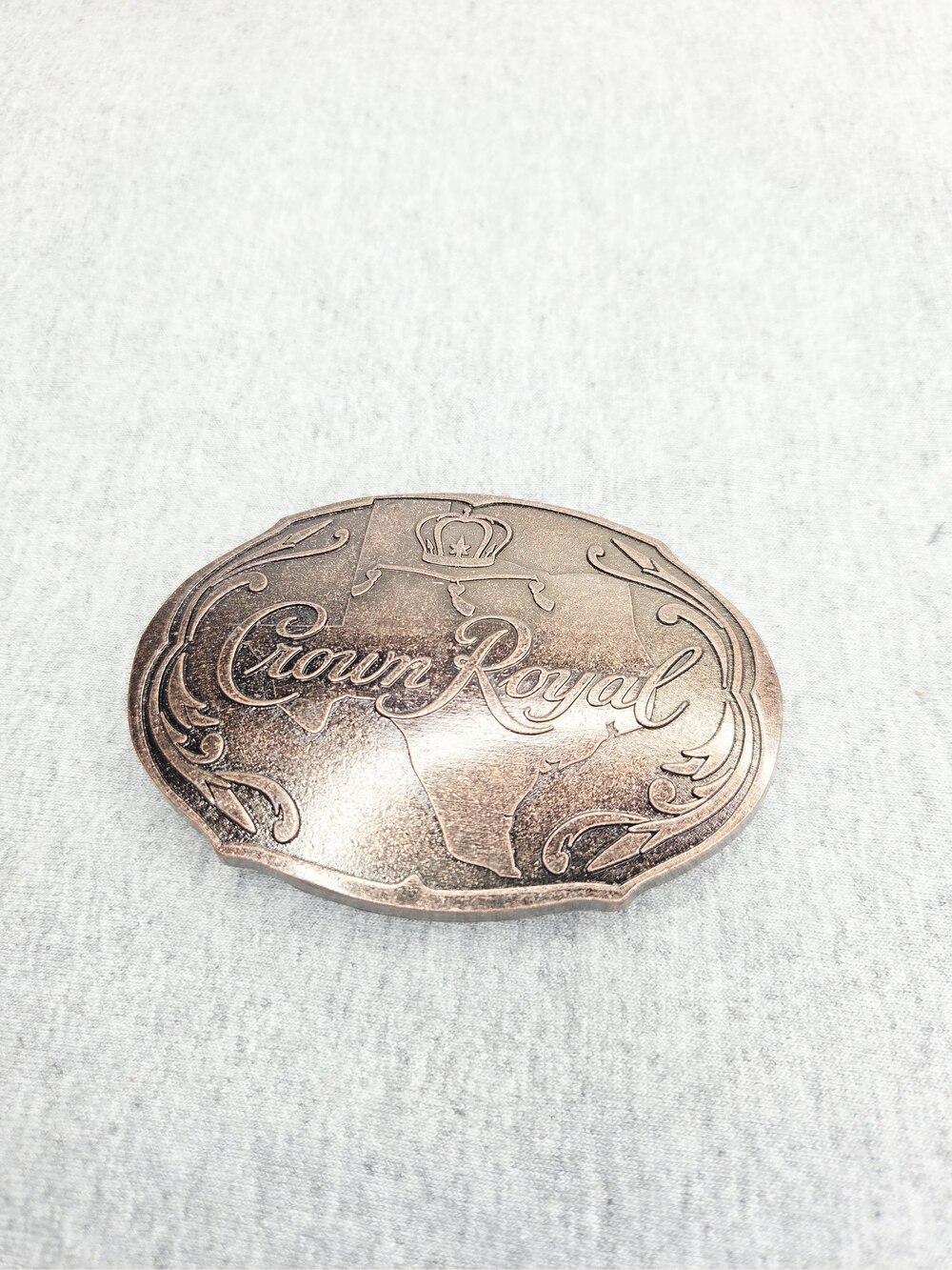 Crown Royal Spirit of Texas Copper Tone Belt Buckle